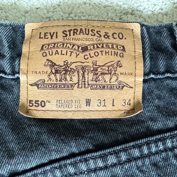 Vintage Levi's Jeans Men’s Black 550‎ Orange Tab Tag 29x33 Dark Grunge Skate - Picture 3 of 16
